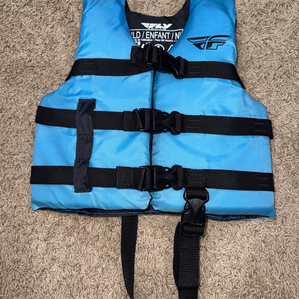 Child Life Vest with Black Straps